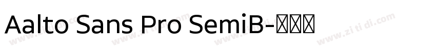 Aalto Sans Pro SemiB字体转换